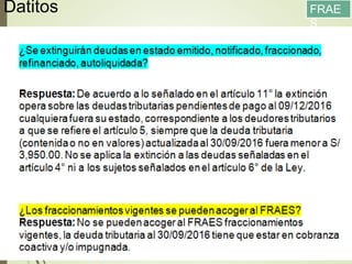 Datitos
13/05/2016
10
4
FRAE
S
Fuente: SUNAT
 