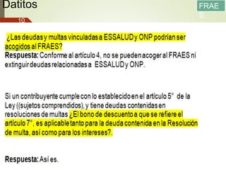 Datitos
13/05/2016
10
5
FRAE
S
Fuente: SUNAT
 