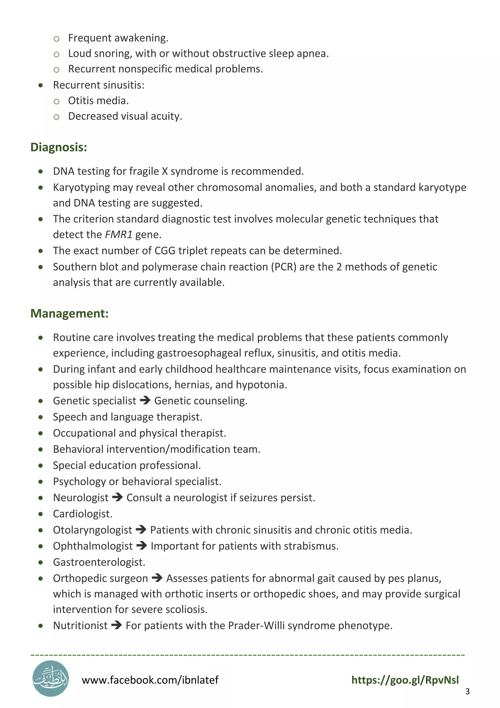 Fragile x syndrome | PDF