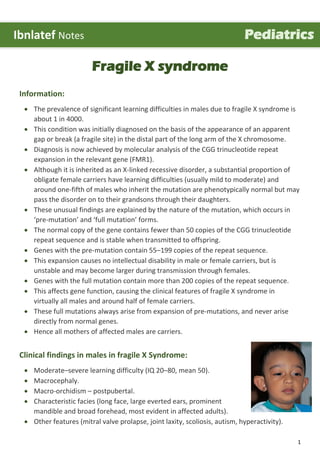 Fragile x syndrome | PDF
