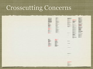 Crosscutting Concerns
/*
* ====================================================================
*
* The Apache Software License, Version 1.1
*
* Copyright (c) 1999 The Apache Software Foundation. All rights
* reserved.
*
* Redistribution and use in source and binary forms, with or without
* modification, are permitted provided that the following conditions
* are met:
*
* 1. Redistributions of source code must retain the above copyright
* notice, this list of conditions and the following disclaimer.
*
* 2. Redistributions in binary form must reproduce the above copyright
* notice, this list of conditions and the following disclaimer in
* the documentation and/or other materials provided with the
* distribution.
*
* 3. The end-user documentation included with the redistribution, if
* any, must include the following acknowlegement:
* "This product includes software developed by the
* Apache Software Foundation (http://www.apache.org/)."
* Alternately, this acknowlegement may appear in the software
itself,
* if and wherever such third-party acknowlegements normally appear.
*
* 4. The names "The Jakarta Project", "Tomcat", and "Apache Software
* Foundation" must not be used to endorse or promote products
derived
* from this software without prior written permission. For written
* permission, please contact apache@apache.org.
*
* 5. Products derived from this software may not be called "Apache"
* nor may "Apache" appear in their names without prior written
* permission of the Apache Group.
*
* THIS SOFTWARE IS PROVIDED ``AS IS'' AND ANY EXPRESSED OR IMPLIED
* WARRANTIES, INCLUDING, BUT NOT LIMITED TO, THE IMPLIED WARRANTIES
* OF MERCHANTABILITY AND FITNESS FOR A PARTICULAR PURPOSE ARE
* DISCLAIMED. IN NO EVENT SHALL THE APACHE SOFTWARE FOUNDATION OR
* ITS CONTRIBUTORS BE LIABLE FOR ANY DIRECT, INDIRECT, INCIDENTAL,
* SPECIAL, EXEMPLARY, OR CONSEQUENTIAL DAMAGES (INCLUDING, BUT NOT
* LIMITED TO, PROCUREMENT OF SUBSTITUTE GOODS OR SERVICES; LOSS OF
* USE, DATA, OR PROFITS; OR BUSINESS INTERRUPTION) HOWEVER CAUSED AND
* ON ANY THEORY OF LIABILITY, WHETHER IN CONTRACT, STRICT LIABILITY,
* OR TORT (INCLUDING NEGLIGENCE OR OTHERWISE) ARISING IN ANY WAY OUT
* OF THE USE OF THIS SOFTWARE, EVEN IF ADVISED OF THE POSSIBILITY OF
* SUCH DAMAGE.
* ====================================================================
*
* This software consists of voluntary contributions made by many
* individuals on behalf of the Apache Software Foundation. For more
* information on the Apache Software Foundation, please see
* <http://www.apache.org/>.
*
* [Additional notices, if required by prior licensing conditions]
*
*/
package org.apache.tomcat.session;
import org.apache.tomcat.core.*;
import org.apache.tomcat.util.StringManager;
import java.io.*;
import java.net.*;
import java.util.*;
import javax.servlet.*;
import javax.servlet.http.*;
/**
* Core implementation of an application level session
*
* @author James Duncan Davidson [duncan@eng.sun.com]
* @author Jason Hunter [jch@eng.sun.com]
* @author James Todd [gonzo@eng.sun.com]
*/
public class ApplicationSession implements HttpSession {
private StringManager sm =
StringManager.getManager("org.apache.tomcat.session");
private Hashtable values = new Hashtable();
private String id;
private ServerSession serverSession;
private Context context;
private long creationTime = System.currentTimeMillis();;
private long thisAccessTime = creationTime;
private long lastAccessed = creationTime;
private int inactiveInterval = -1;
private boolean valid = true;
ApplicationSession(String id, ServerSession serverSession,
Context context) {
this.serverSession = serverSession;
this.context = context;
this.id = id;
this.inactiveInterval = context.getSessionTimeOut();
if (this.inactiveInterval != -1) {
this.inactiveInterval *= 60;
}
}
ServerSession getServerSession() {
return serverSession;
}
/**
* Called by context when request comes in so that accesses and
* inactivities can be dealt with accordingly.
*/
void accessed() {
// set last accessed to thisAccessTime as it will be left over
// from the previous access
lastAccessed = thisAccessTime;
thisAccessTime = System.currentTimeMillis();
validate();
}
void validate() {
// if we have an inactive interval, check to see if we've exceeded it
if (inactiveInterval != -1) {
int thisInterval =
(int)(System.currentTimeMillis() - lastAccessed) / 1000;
if (thisInterval > inactiveInterval) {
invalidate();
}
}
}
// HTTP SESSION IMPLEMENTATION METHODS
public String getId() {
if (valid) {
return id;
} else {
String msg = sm.getString("applicationSession.session.ise");
throw new IllegalStateException(msg);
}
}
public long getCreationTime() {
if (valid) {
return creationTime;
} else {
String msg = sm.getString("applicationSession.session.ise");
throw new IllegalStateException(msg);
}
}
/**
*
* @deprecated
*/
public HttpSessionContext getSessionContext() {
return new SessionContextImpl();
}
public long getLastAccessedTime() {
if (valid) {
return lastAccessed;
} else {
String msg = sm.getString("applicationSession.session.ise");
throw new IllegalStateException(msg);
}
}
public void invalidate() {
serverSession.removeApplicationSession(context);
// remove everything in the session
Enumeration enum = values.keys();
while (enum.hasMoreElements()) {
String name = (String)enum.nextElement();
removeValue(name);
}
valid = false;
}
public boolean isNew() {
if (! valid) {
String msg = sm.getString("applicationSession.session.ise");
throw new IllegalStateException(msg);
}
if (thisAccessTime == creationTime) {
return true;
} else {
return false;
}
}
/**
* @deprecated
*/
public void putValue(String name, Object value) {
setAttribute(name, value);
}
public void setAttribute(String name, Object value) {
if (! valid) {
String msg = sm.getString("applicationSession.session.ise");
throw new IllegalStateException(msg);
}
if (name == null) {
String msg = sm.getString("applicationSession.value.iae");
throw new IllegalArgumentException(msg);
}
removeValue(name); // remove any existing binding
if (value != null && value instanceof HttpSessionBindingListener) {
HttpSessionBindingEvent e =
new HttpSessionBindingEvent(this, name);
((HttpSessionBindingListener)value).valueBound(e);
}
values.put(name, value);
}
/**
* @deprecated
*/
public Object getValue(String name) {
return getAttribute(name);
}
public Object getAttribute(String name) {
if (! valid) {
String msg = sm.getString("applicationSession.session.ise");
throw new IllegalStateException(msg);
}
if (name == null) {
String msg = sm.getString("applicationSession.value.iae");
throw new IllegalArgumentException(msg);
}
return values.get(name);
}
/**
* @deprecated
*/
public String[] getValueNames() {
Enumeration e = getAttributeNames();
Vector names = new Vector();
while (e.hasMoreElements()) {
names.addElement(e.nextElement());
}
String[] valueNames = new String[names.size()];
names.copyInto(valueNames);
return valueNames;
}
public Enumeration getAttributeNames() {
if (! valid) {
String msg = sm.getString("applicationSession.session.ise");
throw new IllegalStateException(msg);
}
Hashtable valuesClone = (Hashtable)values.clone();
return (Enumeration)valuesClone.keys();
}
/**
* @deprecated
*/
public void removeValue(String name) {
removeAttribute(name);
}
public void removeAttribute(String name) {
if (! valid) {
String msg = sm.getString("applicationSession.session.ise");
throw new IllegalStateException(msg);
}
if (name == null) {
String msg = sm.getString("applicationSession.value.iae");
throw new IllegalArgumentException(msg);
}
Object o = values.get(name);
if (o instanceof HttpSessionBindingListener) {
HttpSessionBindingEvent e =
new HttpSessionBindingEvent(this,name);
((HttpSessionBindingListener)o).valueUnbound(e);
}
values.remove(name);
}
public void setMaxInactiveInterval(int interval) {
if (! valid) {
String msg = sm.getString("applicationSession.session.ise");
throw new IllegalStateException(msg);
}
inactiveInterval = interval;
}
public int getMaxInactiveInterval() {
if (! valid) {
String msg = sm.getString("applicationSession.session.ise");
throw new IllegalStateException(msg);
}
return inactiveInterval;
}
}
//-----------------------------------------------------------------------
package org.apache.tomcat.session;
import org.apache.tomcat.core.*;
import org.apache.tomcat.util.StringManager;
import java.io.*;
import java.net.*;
import java.util.*;
import javax.servlet.*;
import javax.servlet.http.*;
/**
* Core implementation of a server session
*
* @author James Duncan Davidson [duncan@eng.sun.com]
* @author James Todd [gonzo@eng.sun.com]
*/
public class ServerSession {
private StringManager sm =
StringManager.getManager("org.apache.tomcat.session");
private Hashtable values = new Hashtable();
private Hashtable appSessions = new Hashtable();
private String id;
private long creationTime = System.currentTimeMillis();;
private long thisAccessTime = creationTime;
private long lastAccessed = creationTime;
private int inactiveInterval = -1;
ServerSession(String id) {
this.id = id;
}
public String getId() {
return id;
}
public long getCreationTime() {
return creationTime;
}
public long getLastAccessedTime() {
return lastAccessed;
}
public ApplicationSession getApplicationSession(Context context,
boolean create) {
ApplicationSession appSession =
(ApplicationSession)appSessions.get(context);
if (appSession == null && create) {
// XXX
// sync to ensure valid?
appSession = new ApplicationSession(id, this, context);
appSessions.put(context, appSession);
}
// XXX
// make sure that we haven't gone over the end of our
// inactive interval -- if so, invalidate and create
// a new appSession
return appSession;
}
void removeApplicationSession(Context context) {
appSessions.remove(context);
}
/**
* Called by context when request comes in so that accesses and
* inactivities can be dealt with accordingly.
*/
void accessed() {
// set last accessed to thisAccessTime as it will be left over
// from the previous access
lastAccessed = thisAccessTime;
thisAccessTime = System.currentTimeMillis();
}
void validate()
void validate() {
// if we have an inactive interval, check to see if
// we've exceeded it
if (inactiveInterval != -1) {
int thisInterval =
(int)(System.currentTimeMillis() - lastAccessed) / 1000;
if (thisInterval > inactiveInterval) {
invalidate();
ServerSessionManager ssm =
ServerSessionManager.getManager();
ssm.removeSession(this);
}
}
}
synchronized void invalidate() {
Enumeration enum = appSessions.keys();
while (enum.hasMoreElements()) {
Object key = enum.nextElement();
ApplicationSession appSession =
(ApplicationSession)appSessions.get(key);
appSession.invalidate();
}
}
public void putValue(String name, Object value) {
if (name == null) {
String msg = sm.getString("serverSession.value.iae");
throw new IllegalArgumentException(msg);
}
removeValue(name); // remove any existing binding
values.put(name, value);
}
public Object getValue(String name) {
if (name == null) {
String msg = sm.getString("serverSession.value.iae");
throw new IllegalArgumentException(msg);
}
return values.get(name);
}
public Enumeration getValueNames() {
return values.keys();
}
public void removeValue(String name) {
values.remove(name);
}
public void setMaxInactiveInterval(int interval) {
inactiveInterval = interval;
}
public int getMaxInactiveInterval() {
return inactiveInterval;
}
// XXX
// sync'd for safty -- no other thread should be getting something
// from this while we are reaping. This isn't the most optimal
// solution for this, but we'll determine something else later.
synchronized void reap() {
Enumeration enum = appSessions.keys();
while (enum.hasMoreElements()) {
Object key = enum.nextElement();
ApplicationSession appSession =
(ApplicationSession)appSessions.get(key);
appSession.validate();
}
}
}
;
/**
* Standard implementation of the <b>Session</b> interface. This object is
* serializable, so that it can be stored in persistent storage or transferred
* to a different JVM for distributable session support.
* <p>
* <b>IMPLEMENTATION NOTE</b>: An instance of this class represents both the
* internal (Session) and application level (HttpSession) view of the session.
* However, because the class itself is not declared public, Java logic outside
* of the <code>org.apache.tomcat.session</code> package cannot cast an
* HttpSession view of this instance back to a Session view.
*
* @author Craig R. McClanahan
* @version $Revision: 1.2 $ $Date: 2000/05/15 17:54:10 $
*/
final class StandardSession
implements HttpSession, Session {
// ----------------------------------------------------------- Constructors
/**
* Construct a new Session associated with the specified Manager.
*
* @param manager The manager with which this Session is associated
*/
public StandardSession(Manager manager) {
super();
this.manager = manager;
}
/**
* The last accessed time for this Session.
*/
private long lastAccessedTime = creationTime;
/**
* The Manager with which this Session is associated.
*/
private Manager manager = null;
/**
* The maximum time interval, in seconds, between client requests before
* the servlet container may invalidate this session. A negative time
* indicates that the session should never time out.
*/
private int maxInactiveInterval = -1;
/**
* Flag indicating whether this session is new or not.
*/
private boolean isNew = true;
/**
* Flag indicating whether this session is valid or not.
*/
private boolean isValid = false;
/**
* The string manager for this package.
*/
private StringManager sm =
StringManager.getManager("org.apache.tomcat.session");
/**
* The HTTP session context associated with this session.
*/
private static HttpSessionContext sessionContext = null;
/**
* The current accessed time for this session.
*/
private long thisAccessedTime = creationTime;
// ----------------------------------------------------- Session Properties
/**
* Set the creation time for this session. This method is called by the
* Manager when an existing Session instance is reused.
*
* @param time The new creation time
*/
public void setCreationTime(long time) {
this.creationTime = time;
this.lastAccessedTime = time;
this.thisAccessedTime = time;
}
/**
* Return the session identifier for this session.
*/
public String getId() {
return (this.id);
}
/**
* Set the session identifier for this session.
*
* @param id The new session identifier
*/
public void setId(String id) {
if ((this.id != null) && (manager != null) &&
(manager instanceof ManagerBase))
((ManagerBase) manager).remove(this);
this.id = id;
if ((manager != null) && (manager instanceof ManagerBase))
((ManagerBase) manager).add(this);
}
/**
* Return descriptive information about this Session implementation and
* the corresponding version number, in the format
* <code><description>/<version></code>.
*/
public String getInfo() {
return (this.info);
}
/**
* Return the last time the client sent a request associated with this
* session, as the number of milliseconds since midnight, January 1, 1970
* GMT. Actions that your application takes, such as getting or setting
* a value associated with the session, do not affect the access time.
*/
public long getLastAccessedTime() {
return (this.lastAccessedTime);
}
/**
* Return the Manager within which this Session is valid.
*/
public Manager getManager() {
return (this.manager);
}
/**
* Set the Manager within which this Session is valid.
*
* @param manager The new Manager
*/
public void setManager(Manager manager) {
this.manager = manager;
}
/**
* Return the maximum time interval, in seconds, between client requests
* before the servlet container will invalidate the session. A negative
* time indicates that the session should never time out.
*
* @exception IllegalStateException if this method is called on
* an invalidated session
*/
public int getMaxInactiveInterval() {
return (this.maxInactiveInterval);
/**
* Update the accessed time information for this session. This method
* should be called by the context when a request comes in for a particular
* session, even if the application does not reference it.
*/
public void access() {
this.lastAccessedTime = this.thisAccessedTime;
this.thisAccessedTime = System.currentTimeMillis();
this.isNew=false;
}
/**
* Perform the internal processing required to invalidate this session,
* without triggering an exception if the session has already expired.
*/
public void expire() {
// Remove this session from our manager's active sessions
if ((manager != null) && (manager instanceof ManagerBase))
((ManagerBase) manager).remove(this);
// Unbind any objects associated with this session
Vector results = new Vector();
Enumeration attrs = getAttributeNames();
while (attrs.hasMoreElements()) {
String attr = (String) attrs.nextElement();
results.addElement(attr);
}
Enumeration names = results.elements();
while (names.hasMoreElements()) {
String name = (String) names.nextElement();
removeAttribute(name);
}
// Mark this session as invalid
setValid(false);
}
/**
}
/**
* Set the <code>isNew</code> flag for this session.
*
* @param isNew The new value for the <code>isNew</code> flag
*/
void setNew(boolean isNew) {
this.isNew = isNew;
}
/**
* Set the <code>isValid</code> flag for this session.
*
* @param isValid The new value for the <code>isValid</code> flag
*/
void setValid(boolean isValid) {
this.isValid = isValid;
}
// ------------------------------------------------- HttpSession Properties
/**
* Return the time when this session was created, in milliseconds since
* midnight, January 1, 1970 GMT.
*
* @exception IllegalStateException if this method is called on an
* invalidated session
*/
public long getCreationTime() {
return (this.creationTime);
}
/**
* Return the session context with which this session is associated.
*
* @deprecated As of Version 2.1, this method is deprecated and has no
* replacement. It will be removed in a future version of the
* Java Servlet API.
*/
public HttpSessionContext getSessionContext() {
if (sessionContext == null)
sessionContext = new StandardSessionContext();
return (sessionContext);
}
// ----------------------------------------------HttpSession Public Methods
/**
* Return the object bound with the specified name in this session, or
* <code>null</code> if no object is bound with that name.
*
* @param name Name of the attribute to be returned
*
* @exception IllegalStateException if this method is called on an
* invalidated session
*/
public Object getAttribute(String name) {
return (attributes.get(name));
}
/**
* Return an <code>Enumeration</code> of <code>String</code> objects
* containing the names of the objects bound to this session.
*
* @exception IllegalStateException if this method is called on an
* invalidated session
*/
public Enumeration getAttributeNames() {
return (attributes.keys());
}
/**
* Return the object bound with the specified name in this session, or
* <code>null</code> if no object is bound with that name.
*
* @param name Name of the value to be returned
*
* @exception IllegalStateException if this method is called on an
* invalidated session
*
* @deprecated As of Version 2.2, this method is replaced by
* <code>getAttribute()</code>
*/
public Object getValue(String name) {
return (getAttribute(name));
}
/**
* Return the set of names of objects bound to this session. If there
* are no such objects, a zero-length array is returned.
*
* @exception IllegalStateException if this method is called on an
* invalidated session
*
* @deprecated As of Version 2.2, this method is replaced by
* <code>getAttributeNames()</code>
*/
public String[] getValueNames() {
Vector results = new Vector();
Enumeration attrs = getAttributeNames();
while (attrs.hasMoreElements()) {
String attr = (String) attrs.nextElement();
results.addElement(attr);
}
String names[] = new String[results.size()];
for (int i = 0; i < names.length; i++)
names[i] = (String) results.elementAt(i);
return (names);
}
/**
* Invalidates this session and unbinds any objects bound to it.
*
* @exception IllegalStateException if this method is called on
* an invalidated session
*/
public void invalidate() {
// Cause this session to expire
expire();
}
/**
* Return <code>true</code> if the client does not yet know about the
* session, or if the client chooses not to join the session. For
* example, if the server used only cookie-based sessions, and the client
* has disabled the use of cookies, then a session would be new on each
* request.
*
* @exception IllegalStateException if this method is called on an
* invalidated session
*/
public boolean isNew() {
return (this.isNew);
}
* Remove the object bound with the specified name from this session. If
* the session does not have an object bound with this name, this method
* does nothing.
* <p>
* After this method executes, and if the object implements
* <code>HttpSessionBindingListener</code>, the container calls
* <code>valueUnbound()</code> on the object.
*
* @param name Name of the object to remove from this session.
*
* @exception IllegalStateException if this method is called on an
* invalidated session
*/
public void removeAttribute(String name) {
synchronized (attributes) {
Object object = attributes.get(name);
if (object == null)
return;
attributes.remove(name);
// System.out.println( "Removing attribute " + name );
if (object instanceof HttpSessionBindingListener) {
((HttpSessionBindingListener) object).valueUnbound
(new HttpSessionBindingEvent((HttpSession) this, name));
}
}
}
* Bind an object to this session, using the specified name. If an object
* of the same name is already bound to this session, the object is
* replaced.
* <p>
* After this method executes, and if the object implements
* <code>HttpSessionBindingListener</code>, the container calls
* <code>valueBound()</code> on the object.
*
* @param name Name to which the object is bound, cannot be null
* @param value Object to be bound, cannot be null
*
* @exception IllegalArgumentException if an attempt is made to add a
* non-serializable object in an environment marked distributable.
* @exception IllegalStateException if this method is called on an
* invalidated session
*/
public void setAttribute(String name, Object value) {
if ((manager != null) && manager.getDistributable() &&
!(value instanceof Serializable))
throw new IllegalArgumentException
(sm.getString("standardSession.setAttribute.iae"));
synchronized (attributes) {
removeAttribute(name);
attributes.put(name, value);
if (value instanceof HttpSessionBindingListener)
((HttpSessionBindingListener) value).valueBound
(new HttpSessionBindingEvent((HttpSession) this, name));
}
}
// -------------------------------------------- HttpSession Private Methods
/**
* Read a serialized version of this session object from the specified
* object input stream.
* <p>
* <b>IMPLEMENTATION NOTE</b>: The reference to the owning Manager
* is not restored by this method, and must be set explicitly.
*
* @param stream The input stream to read from
*
* @exception ClassNotFoundException if an unknown class is specified
* @exception IOException if an input/output error occurs
*/
private void readObject(ObjectInputStream stream)
throws ClassNotFoundException, IOException {
// Deserialize the scalar instance variables (except Manager)
creationTime = ((Long) stream.readObject()).longValue();
id = (String) stream.readObject();
lastAccessedTime = ((Long) stream.readObject()).longValue();
maxInactiveInterval = ((Integer) stream.readObject()).intValue();
isNew = ((Boolean) stream.readObject()).booleanValue();
isValid = ((Boolean) stream.readObject()).booleanValue();
// Deserialize the attribute count and attribute values
int n = ((Integer) stream.readObject()).intValue();
for (int i = 0; i < n; i++) {
String name = (String) stream.readObject();
Object value = (Object) stream.readObject();
attributes.put(name, value);
}
}
/**
* Write a serialized version of this session object to the specified
* object output stream.
* <p>
* <b>IMPLEMENTATION NOTE</b>: The owning Manager will not be stored
* in the serialized representation of this Session. After calling
* <code>readObject()</code>, you must set the associated Manager
* explicitly.
* <p>
* <b>IMPLEMENTATION NOTE</b>: Any attribute that is not Serializable
* will be silently ignored. If you do not want any such attributes,
* be sure the <code>distributable</code> property of our associated
* Manager is set to <code>true</code>.
*
* @param stream The output stream to write to
*
* @exception IOException if an input/output error occurs
*/
private void writeObject(ObjectOutputStream stream) throws IOException {
// Write the scalar instance variables (except Manager)
stream.writeObject(new Long(creationTime));
stream.writeObject(id);
stream.writeObject(new Long(lastAccessedTime));
stream.writeObject(new Integer(maxInactiveInterval));
stream.writeObject(new Boolean(isNew));
stream.writeObject(new Boolean(isValid));
// Accumulate the names of serializable attributes
Vector results = new Vector();
Enumeration attrs = getAttributeNames();
while (attrs.hasMoreElements()) {
String attr = (String) attrs.nextElement();
Object value = attributes.get(attr);
if (value instanceof Serializable)
results.addElement(attr);
}
// Serialize the attribute count and the attribute values
stream.writeObject(new Integer(results.size()));
Enumeration names = results.elements();
while (names.hasMoreElements()) {
String name = (String) names.nextElement();
stream.writeObject(name);
stream.writeObject(attributes.get(name));
}
}
crosscut invalidate(StandardSession s): s & (int getMaxInactiveInterval() |
long getCreationTime() |
Object getAttribute(String) |
Enumeration getAttributeNames() |
String[] getValueNames() |
void invalidate() |
boolean isNew() |
void removeAttribute(String) |
void setAttribute(String, Object));
static advice(StandardSession s): invalidate(s) {
before {
if (!s.isValid())
throw new IllegalStateException
(s.sm.getString("standardSession."
+ thisJoinPoint.methodName
+ ".ise"));
}
}
}
// -------------------------------------------------------------- Private Class
/**
* This class is a dummy implementation of the <code>HttpSessionContext</code>
* interface, to conform to the requirement that such an object be returned
* when <code>HttpSession.getSessionContext()</code> is called.
*
* @author Craig R. McClanahan
*
* @deprecated As of Java Servlet API 2.1 with no replacement. The
* interface will be removed in a future version of this API.
*/
final class StandardSessionContext implements HttpSessionContext {
private Vector dummy = new Vector();
/**
* Return the session identifiers of all sessions defined
* within this context.
*
* @deprecated As of Java Servlet API 2.1 with no replacement.
* This method must return an empty <code>Enumeration</code>
* and will be removed in a future version of the API.
*/
public Enumeration getIds() {
return (dummy.elements());
}
/**
* Return the <code>HttpSession</code> associated with the
* specified session identifier.
*
* @param id Session identifier for which to look up a session
*
* @deprecated As of Java Servlet API 2.1 with no replacement.
* This method must return null and will be removed in a
* future version of the API.
*/
public HttpSession getSession(String id) {
return (null);
}
}
 