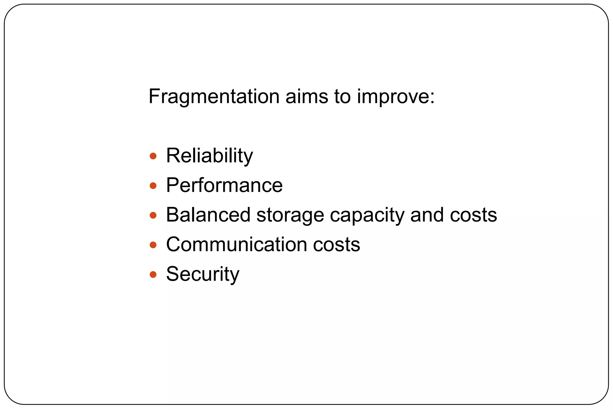 Fragmentation and types of fragmentation in Distributed Database | PPT