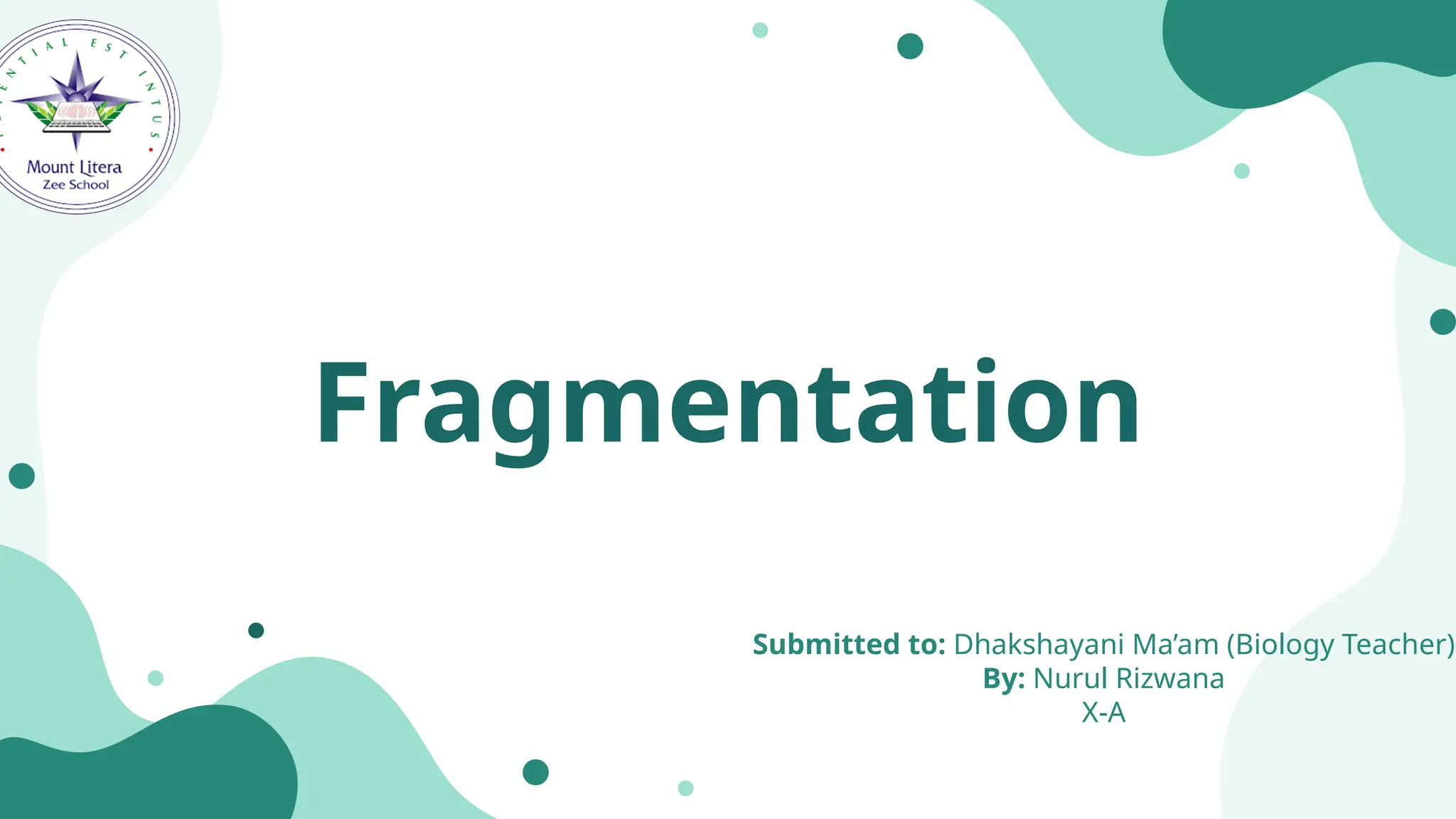 Class 10 - Ch-7: How do Organisms Reproduce? - Fragmentation.pptx