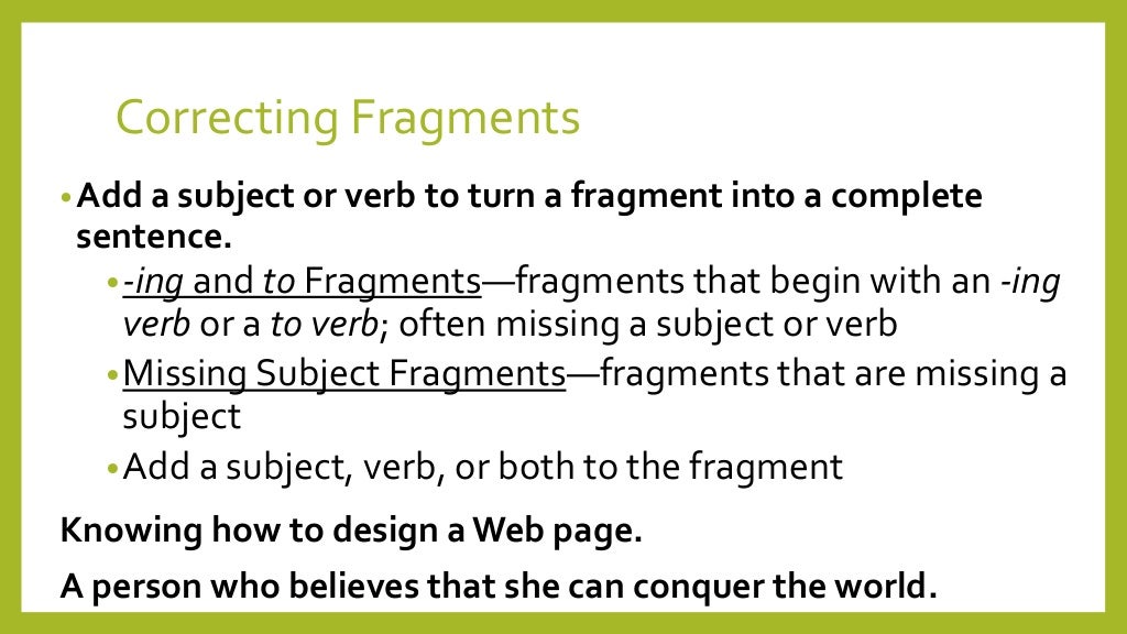 fragments meaning in english fragments meaning in english
