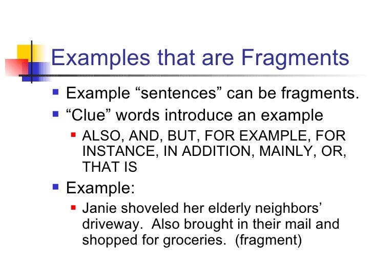 Fragments Examples