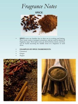 Spice Notes Fragrance class | PDF
