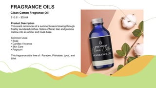 FRAGRANCE OILS Spring & Summer Fragrances.pptx