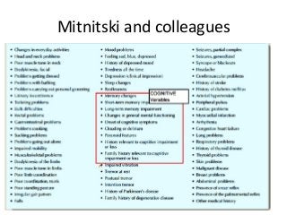 Mitnitski and colleagues
 