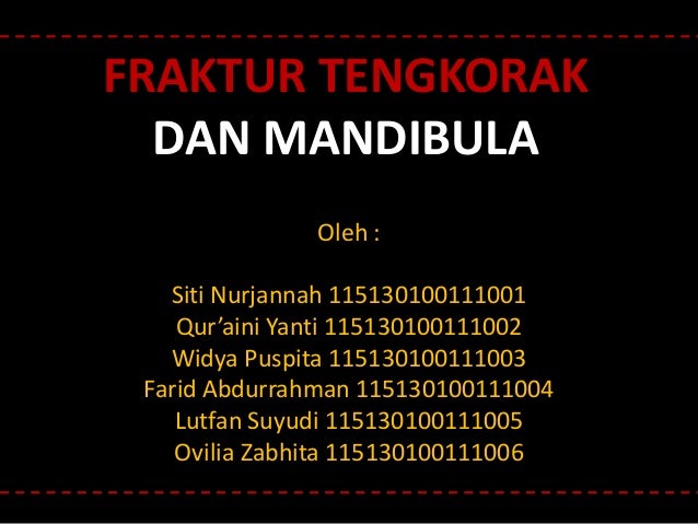 Asuhan Keperawatan Fraktur Mandibula Pdf Asuhan Keperawatan Fraktur Mandibula Pdf
