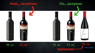 16 лв. 33 лв. 16 лв. 33 лв. 70 лв.
Хмм... скъпичко
примамка
Оо... разумно
 