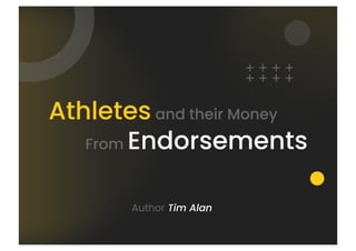 Athletes and their money from endorsements