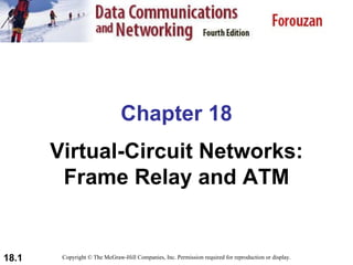 Chapter 18 Virtual-Circuit Networks: Frame Relay and ATM Copyright © The McGraw-Hill Companies, Inc. Permission required for reproduction or display. 