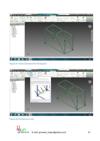 E-mail: gunawan_hagun@yahoo.co.id 41
Figure 81 Fixed Constraint for All Support
Figure 82 Continuous Load
 