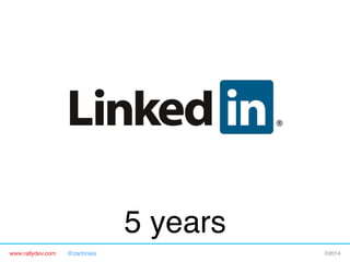5 years!
www.rallydev.com

@zachnies!

©2014!

 