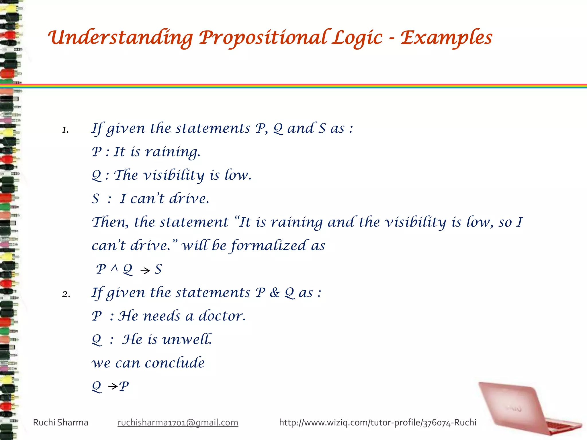 Understanding Rule-based Systems - ExamplesRuchi Sharma               ruchisharma1701@gmail.com                     http://www.wiziq.com/tutor-profile/376074-Ruchi