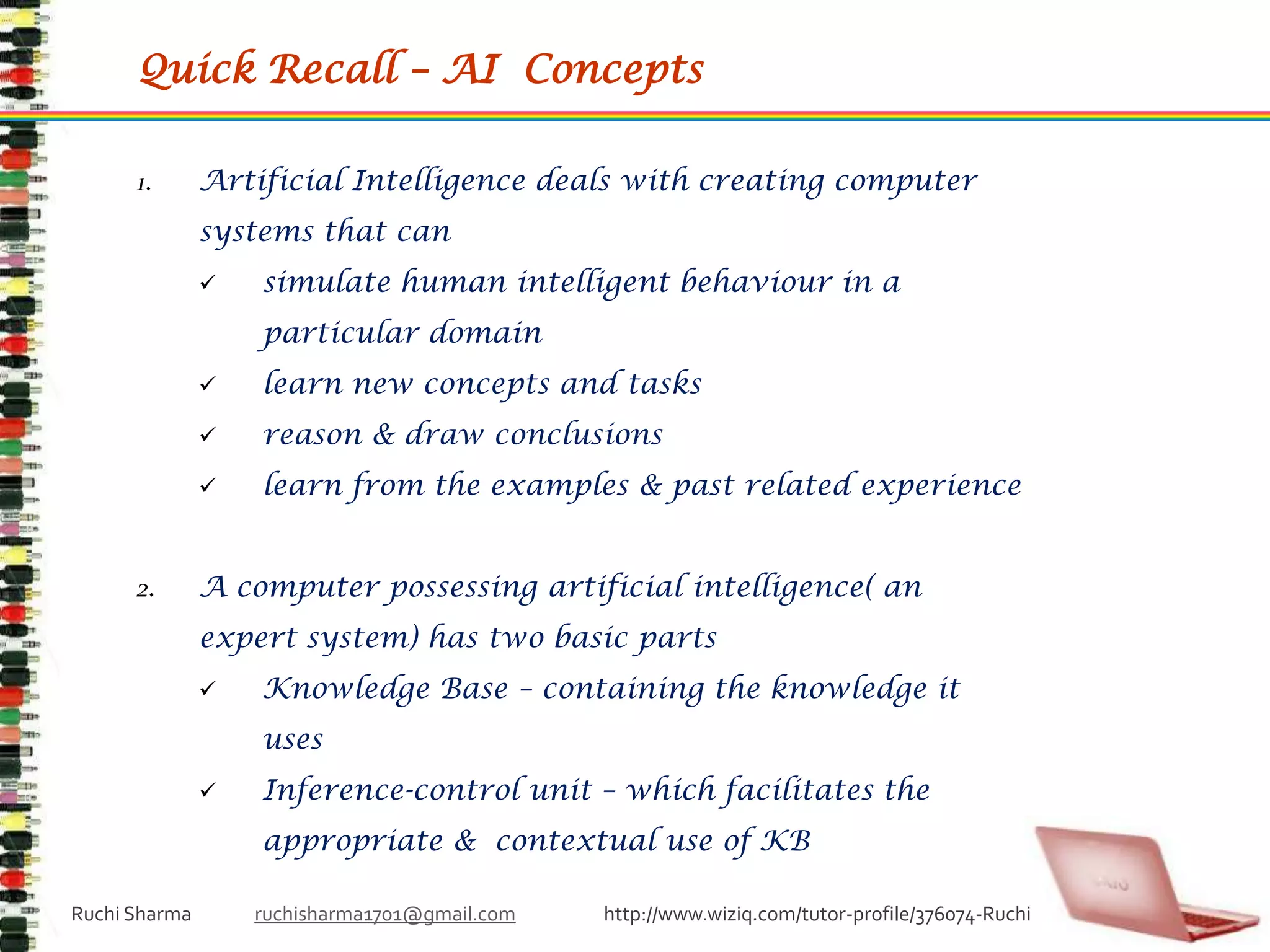 Knowledge Representation – Concept & Features
