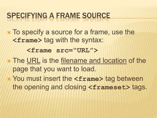 Html Frames | PPT