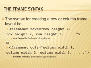 Html Frames | PPT
