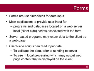 Frames tables forms | PPT | Web Design and HTML | Internet