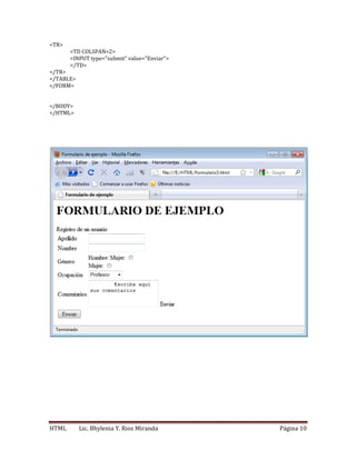 Frames y formularios en html | PDF