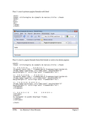 Frames y formularios en html | PDF