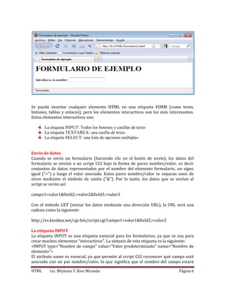 Frames y formularios en html | PDF