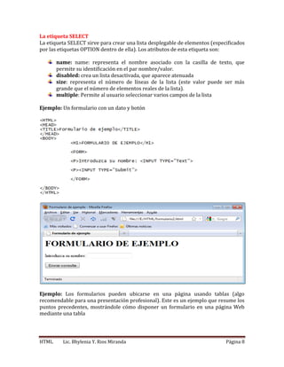 Frames y formularios en html | PDF