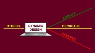 AMPLIFY
OTHERS DECREASE
REVERSE
DYNAMIC
DESIGN
 