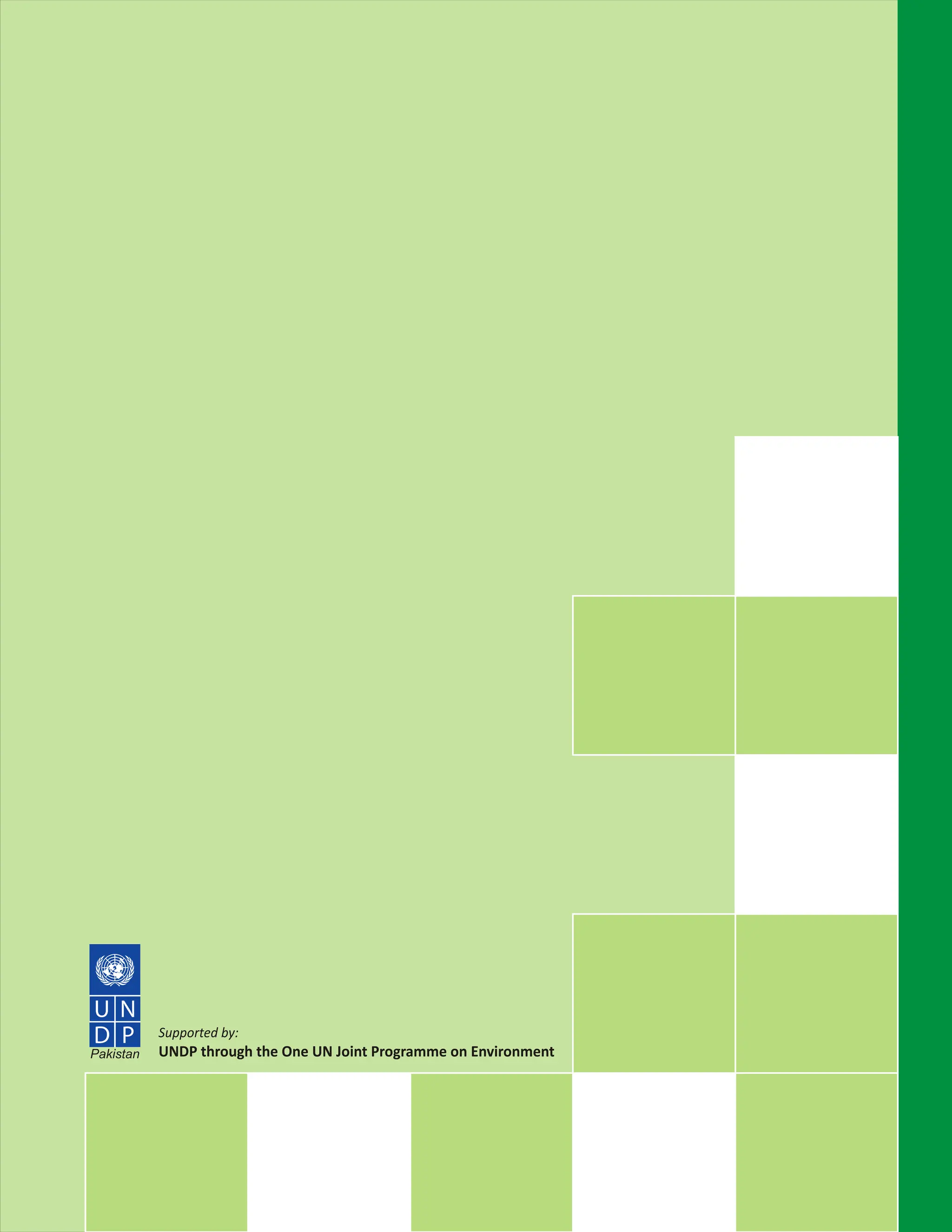 Pakistan
Supported by:
UNDP through the One UN Joint Programme on Environment
 