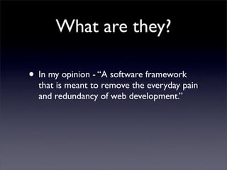 Framework Presentation