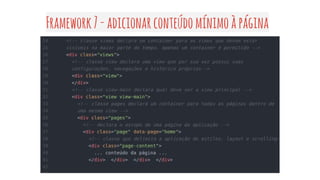 Framework7-adicionarconteúdomínimoàpágina
 