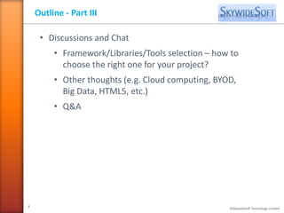 Framework adoption for java enterprise application development | PPT