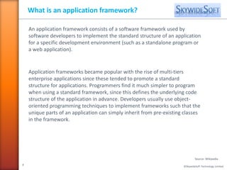 Framework adoption for java enterprise application development | PPT