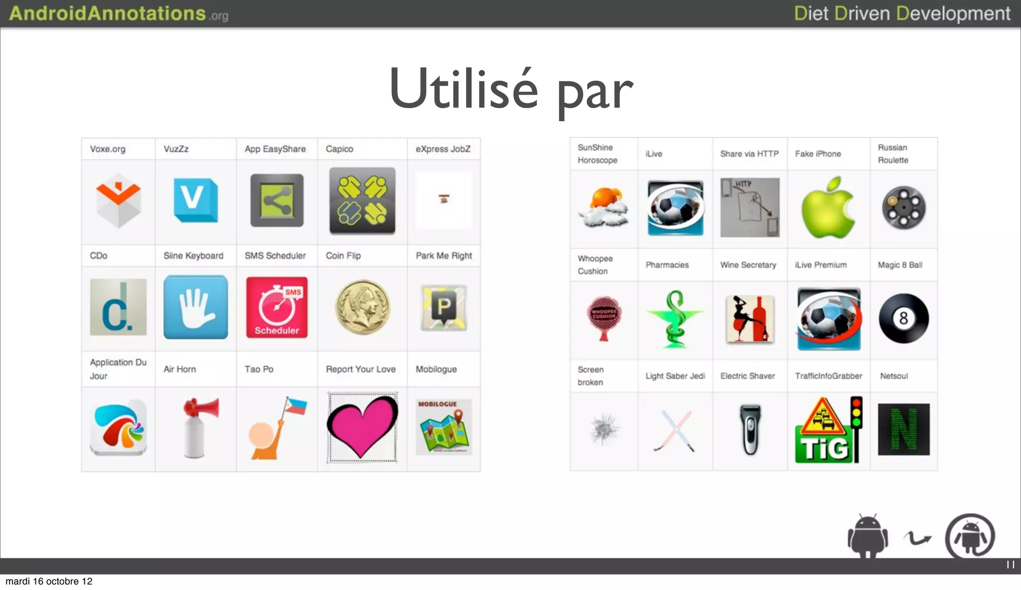 Utilisé par




                                    11
mardi 16 octobre 12
 