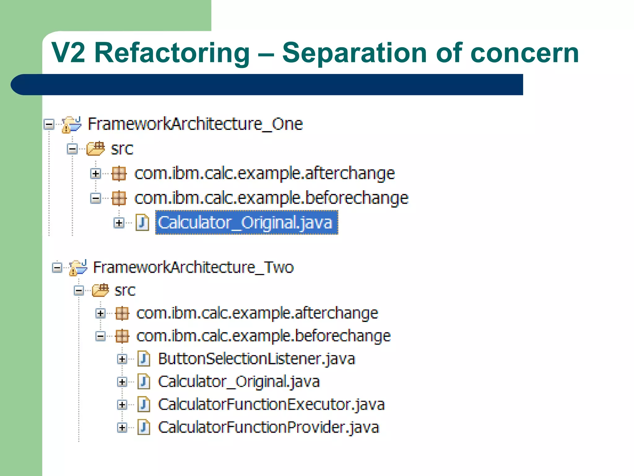 V2 Refactoring – Separation of concern 
