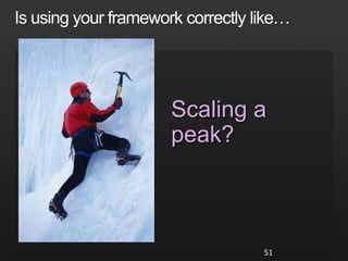 The Pit of Success: in stark contrast to a summit, a peak, or a journey across a desert to find victory through many trials and surprises, we want our customers to simply fall into winning practices by using our platform and frameworks.  To the extent that we make it easy to get into trouble we fail.- Rico Mariani
