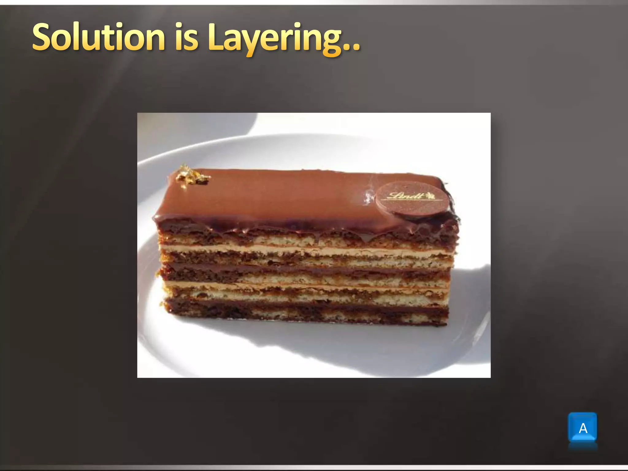 Solution is Layering..A