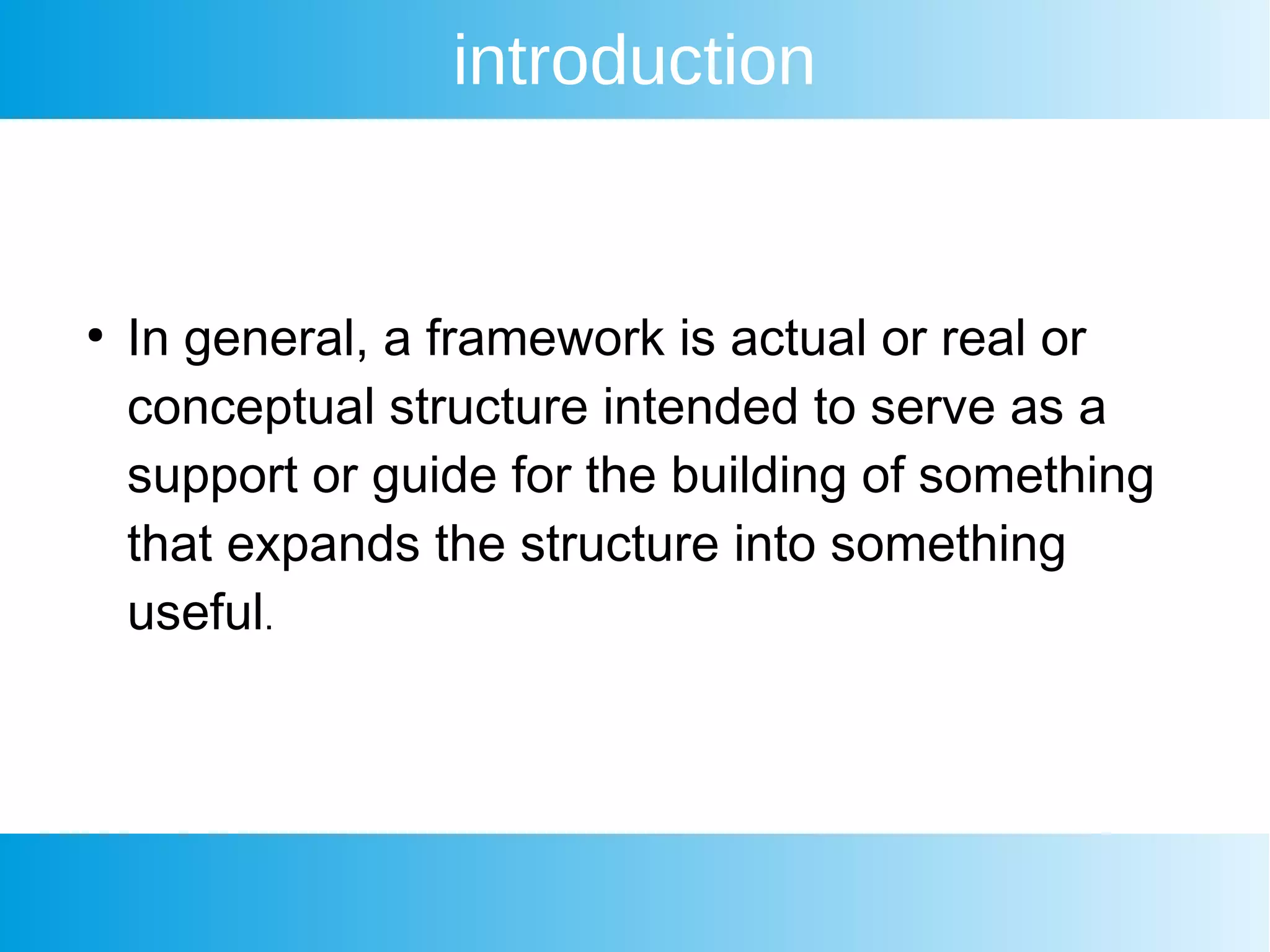 Framework examples | PPT