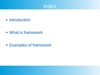 Framework examples | ODP