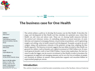 Framework for assessing the economic costs and burdens of zoonotic disease