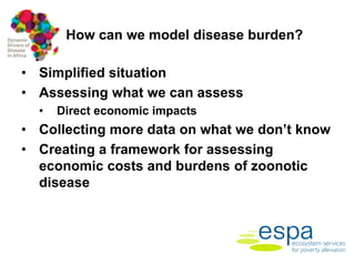 Framework for assessing the economic costs and burdens of zoonotic disease