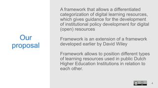 Framework for categorizing digital learning materials | PPTX