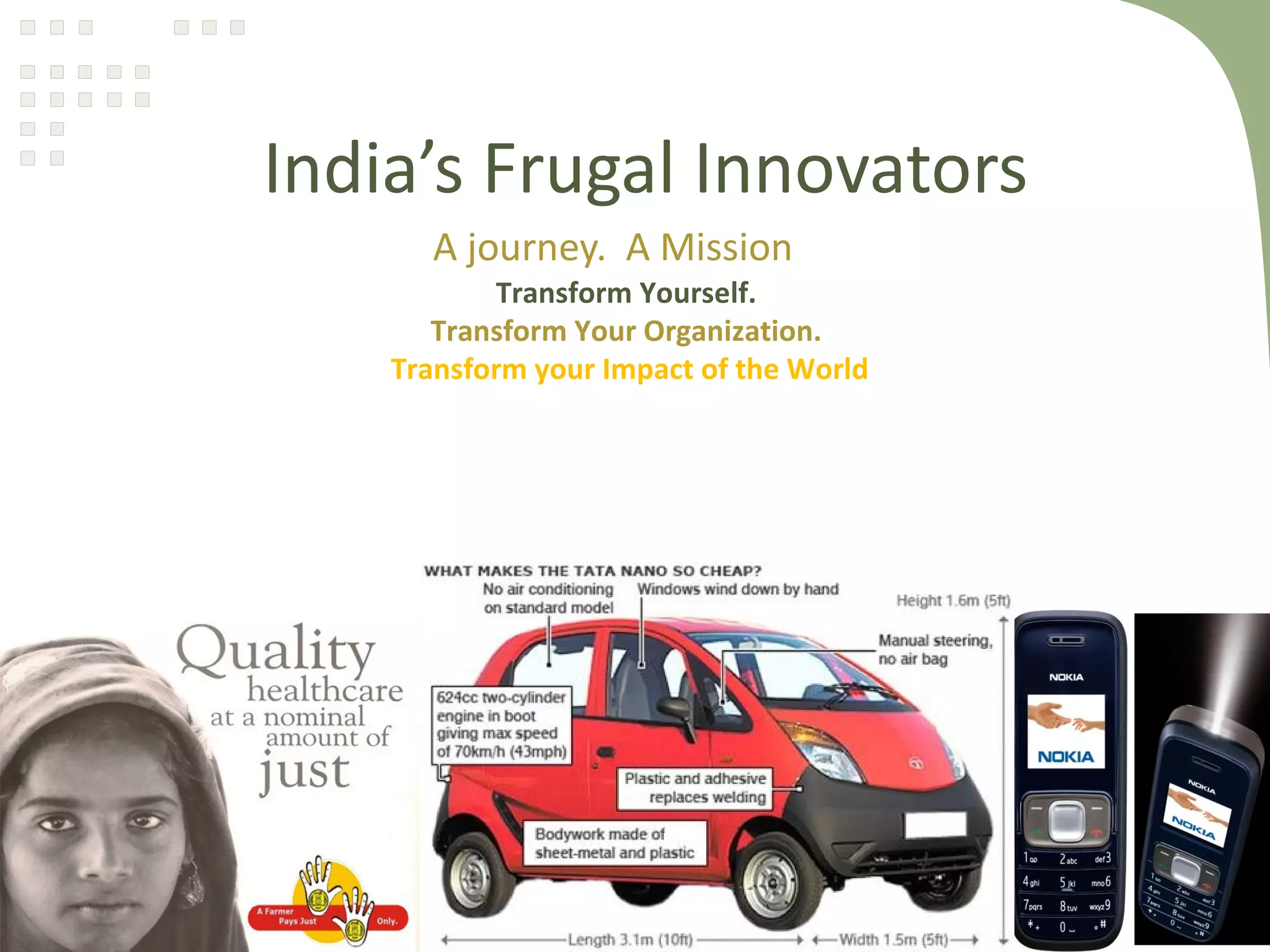 Framework for the frugal innovation | PPT