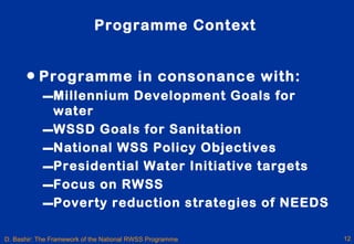 Rmwb Rwss Program Framework for the rural water supply and sanitation program in nigeria ...