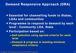 Rmwb Rwss Program Framework for the rural water supply and sanitation program in nigeria ...