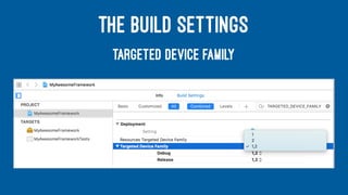 THE BUILD SETTINGS
TARGETED DEVICE FAMILY
 