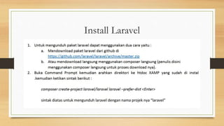 Install Laravel
 