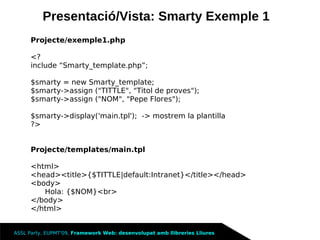 Framework Llibreries Lliures