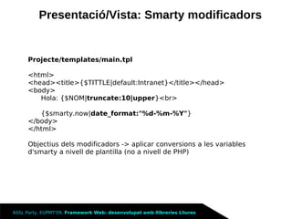 Framework Llibreries Lliures