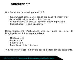 Framework Llibreries Lliures
